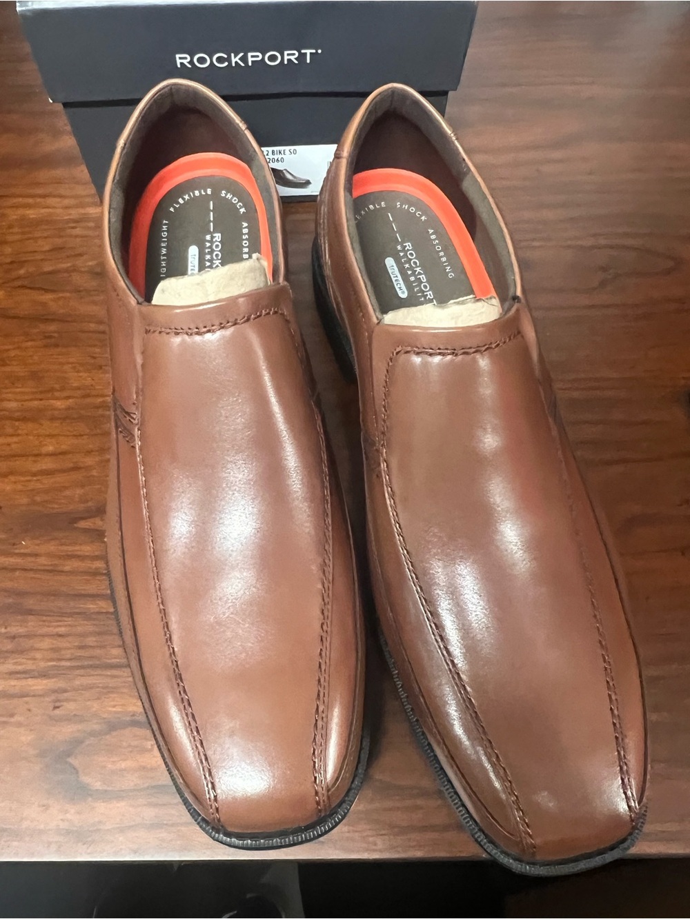 Rockport Brown Leather Slip-On Loafers